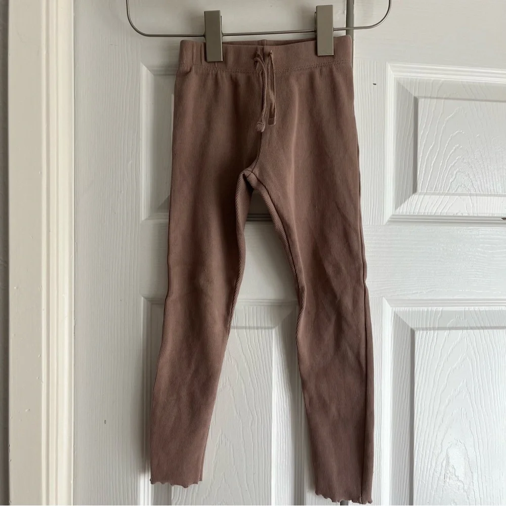 Zara girls 5-6 mauve plush sweater + ribbed leggings matching sets